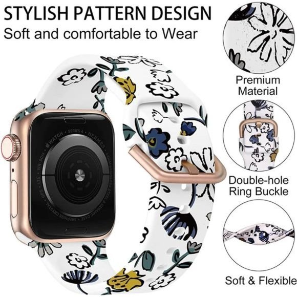 NEW Luxury Floral Apple Watch Band - Picture 3 of 6